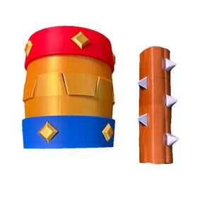 Clash Royale Blue And Red Crown And Log (3D Printed)